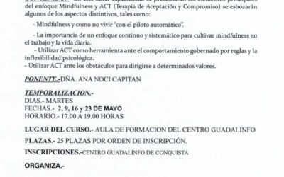 TALLER DE MINDFULNESS. CONQUISTA 2017
