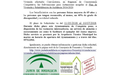 SUBVENCIONES REHABILITACIÓN DE VIVIENDAS JUNTA DE ANDALUCÍA