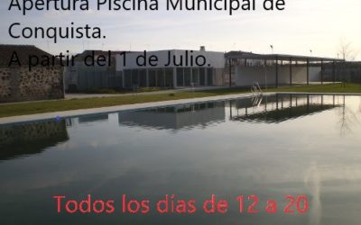 Cartel Apertura Piscina Municipal 2018. El Mejor Lugar para Nuestro Verano.