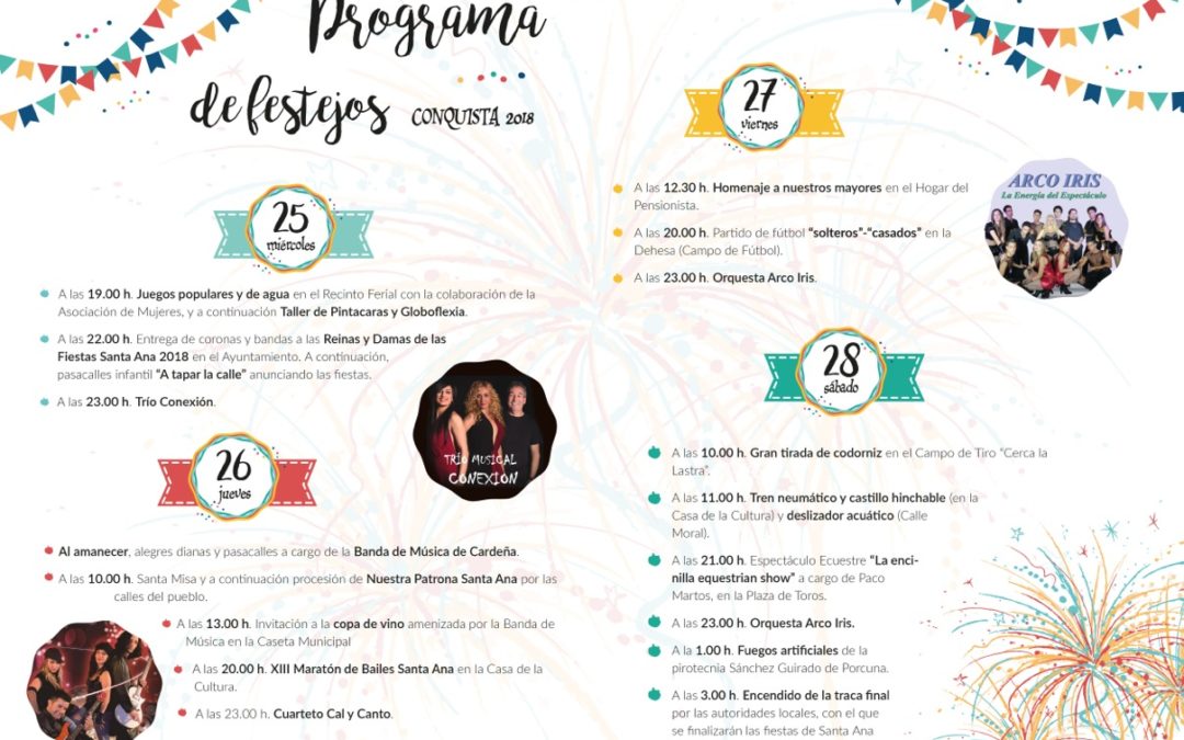 Programa de Festejos FERIA Y FIESTAS SANTA ANA 2018 1