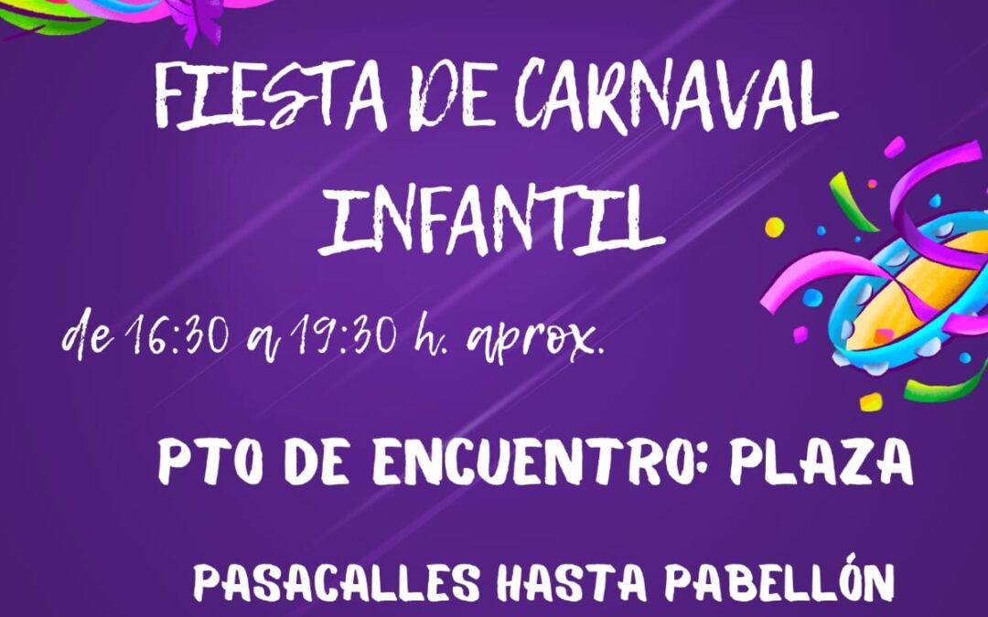 CARTEL FIESTA DE CARNAVAL INFANTIL