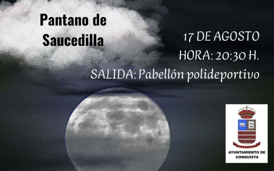 Cartel ruta senderismo nocturna AGOSTO 2024