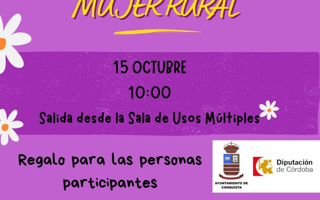 CARTEL RUTA SENDERISMO DÍA MUJER RURAL