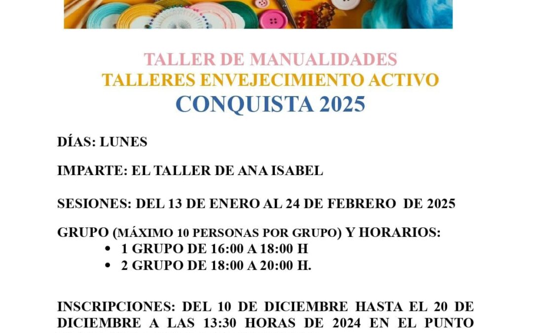 Taller manualidades. DICIEMBRE. IPBS